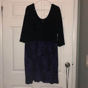Torrid 4x Purple/Black Dress with Sleeves
